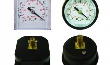 A pressure gauge serves what purpose? What uses do they have?