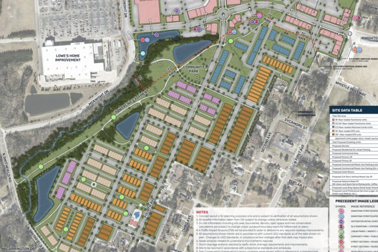 Sprawling Knightdale development calls for new homes, condos, shops, hotel, pool and amphitheater