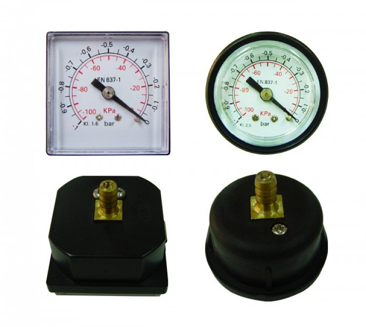 A pressure gauge serves what purpose? What uses do they have?