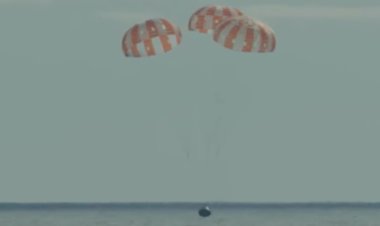 NASA's Orion capsule splashes down, completing the first Artemis moon mission