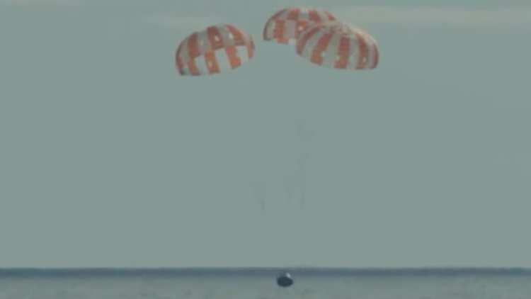 NASA's Orion capsule splashes down, completing the first Artemis moon mission